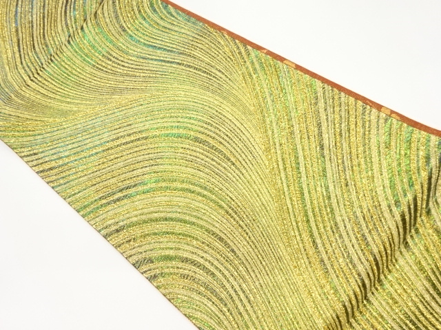 JAPANESE FUKURO OBI / WOVEN WAVY STRIPE